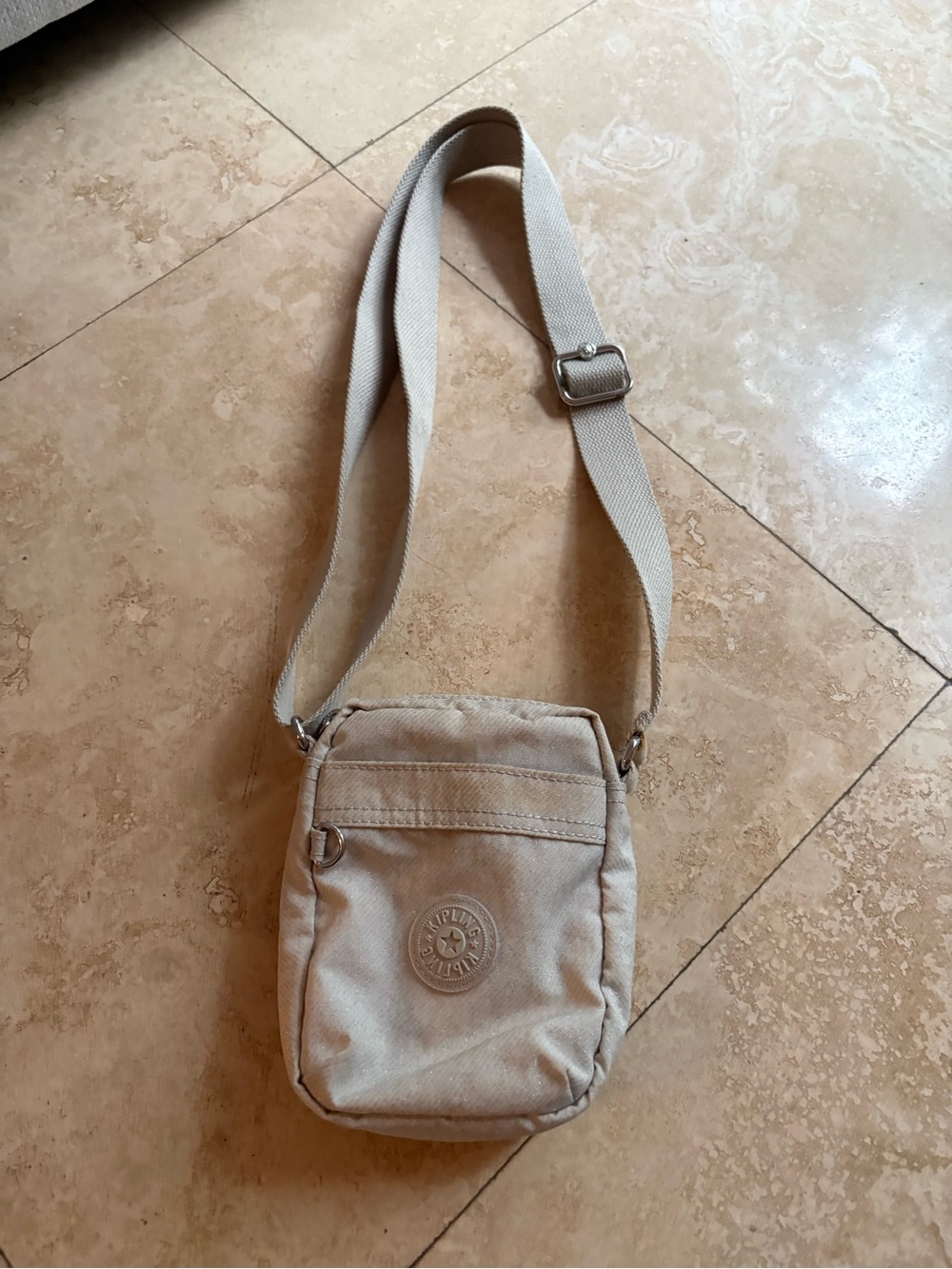 Kipling Small Beige Crossbody Belt Bag